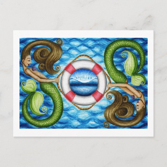 Save Our Seas Mermaids Postcard (Front)