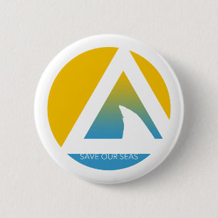 save our seas tricircles 2 inch round button