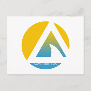 save our seas tricircles postcard