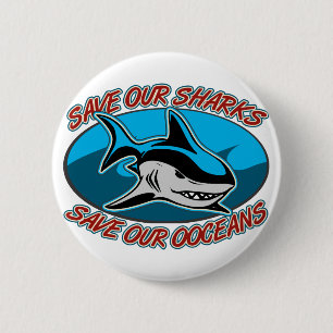 Save Our Sharks 2 Inch Round Button