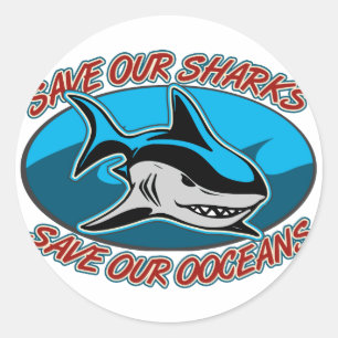 Save Our Sharks Classic Round Sticker