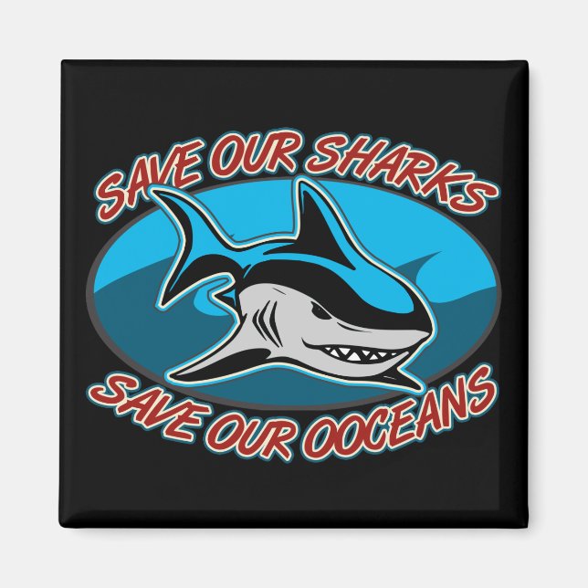 Save Our Sharks Magnet (Front)
