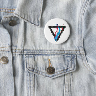 save our sharks SOS triangle 2 Inch Round Button