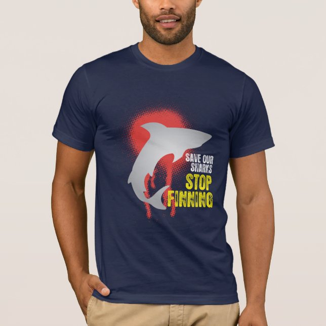 Save Our Sharks Stop Finning T-shirt (Front)