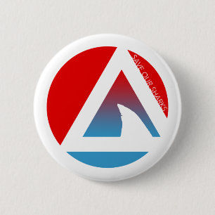 save our sharks tricircles 2 inch round button