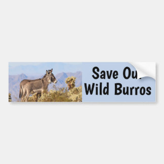 Save Our Wild Burros Bumper Sticker