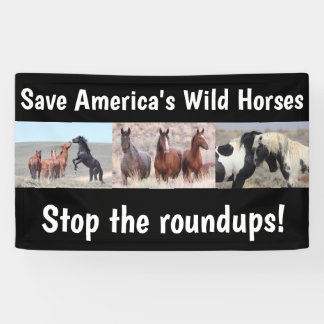 Save Our Wild Horses 3 x 5 Banner