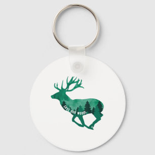 Save Our Woods Environmental Protection Deer Natur Keychain