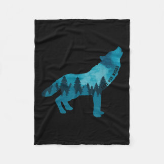 Save Our Woods Environmental Protection Howling Wo Fleece Blanket
