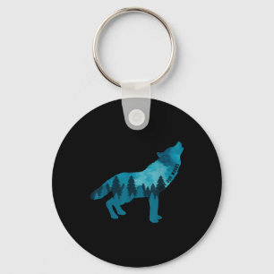 Save Our Woods Environmental Protection Howling Wo Keychain