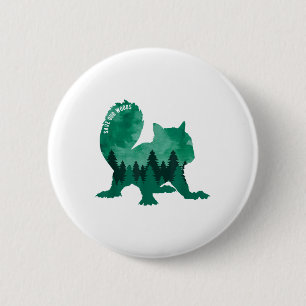 Save Our Woods Environmental Protection Squirrel _ 2 Inch Round Button