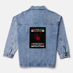 Save Palestine Men's T-shirt Free Palestine Denim Jacket