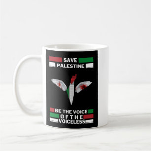 Save Palestine T-shirt With Palestine Map Gaza T Coffee Mug