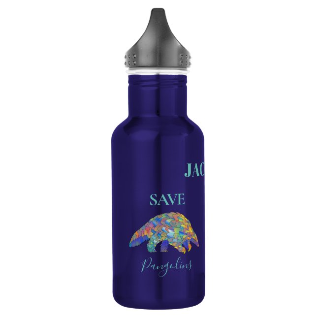 Save Pangolins Personalized 532 Ml Water Bottle (Left)