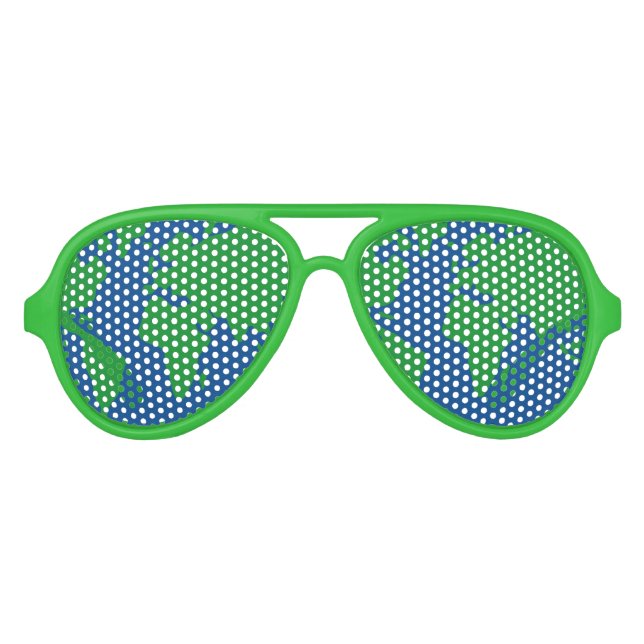 Save planet earth world map globe party shades (Front)