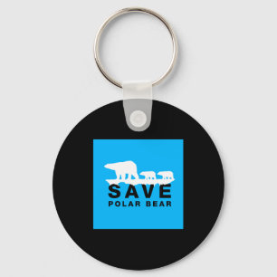 Save Polar Bear T Shirt  Keychain