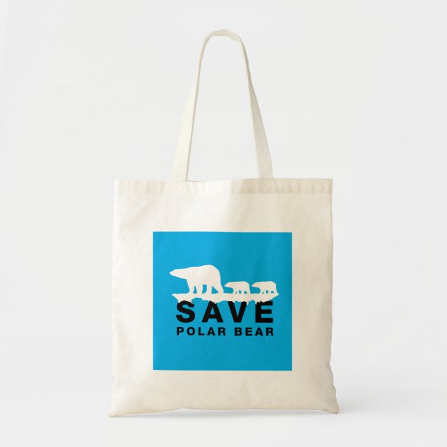 Save Polar Bear Tote Bag (Front)