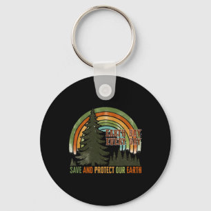 Save Protect The Earth Make Everyday Earth Day Sun Keychain