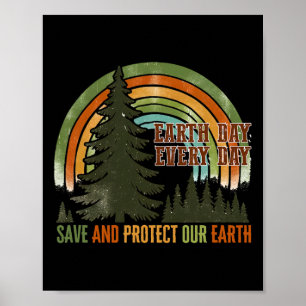 Save Protect The Earth Make Everyday Earth Day Sun Poster
