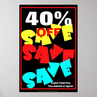 Save Save Save Business Sign/poster template Poster