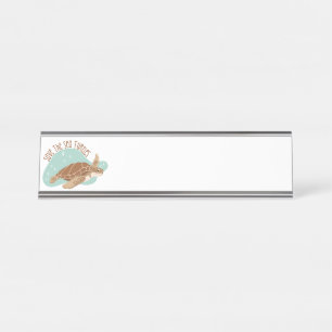 Save Sea Turtles Desk Name Plate