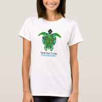 Save Sea TURTLES - Endangered animal graphic