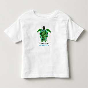 Save Sea TURTLES - Endangered animal graphic Toddler T-shirt