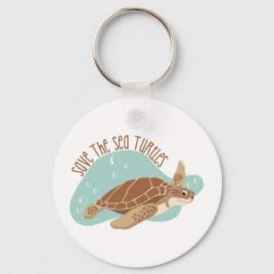 Save Sea Turtles Keychain