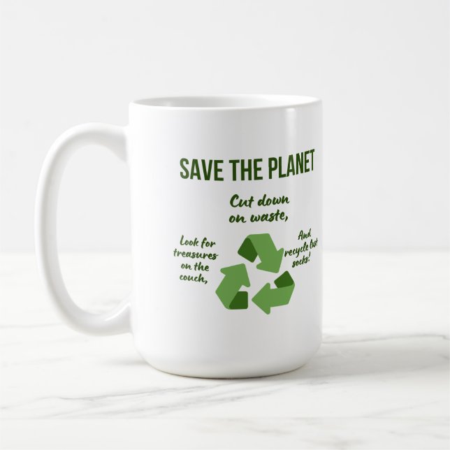Save, Share, and Recycle Coffee Mug (Left)
