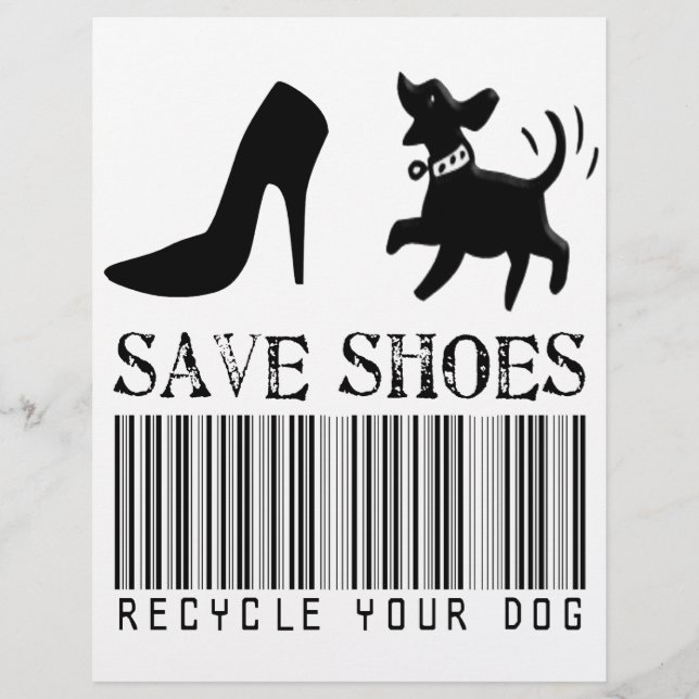 Save Shoes: Recycle Your Dog Flyer (Front)