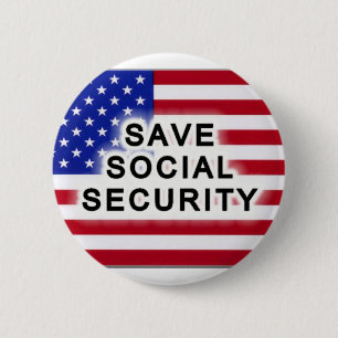 Save Social Security 2 Inch Round Button