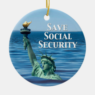 Save Social Security Ceramic Ornament
