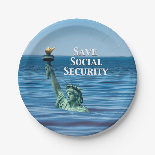 Save Social Security Paper Plate (Front)