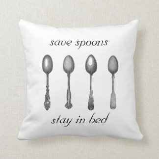 save spoons throw pillow