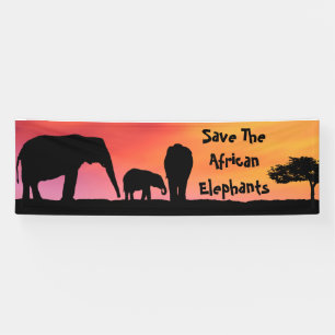 Save The African Elephants Banner