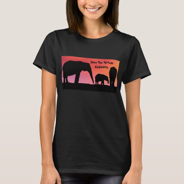 Save The African Elephants T-Shirt (Front)