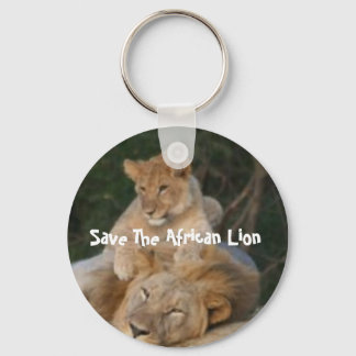 Save The African Lion Keychain
