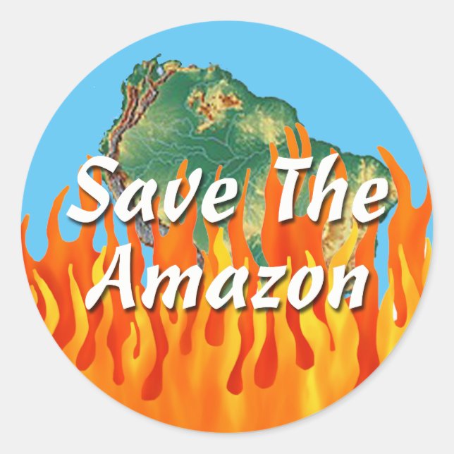 Save The Amazon Classic Round Sticker (Front)