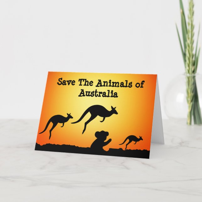 Save The Animals of Australia Card (Front)