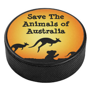 Save The Animals of Australia Hockey Puck