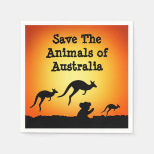 Save The Animals of Australia Napkin