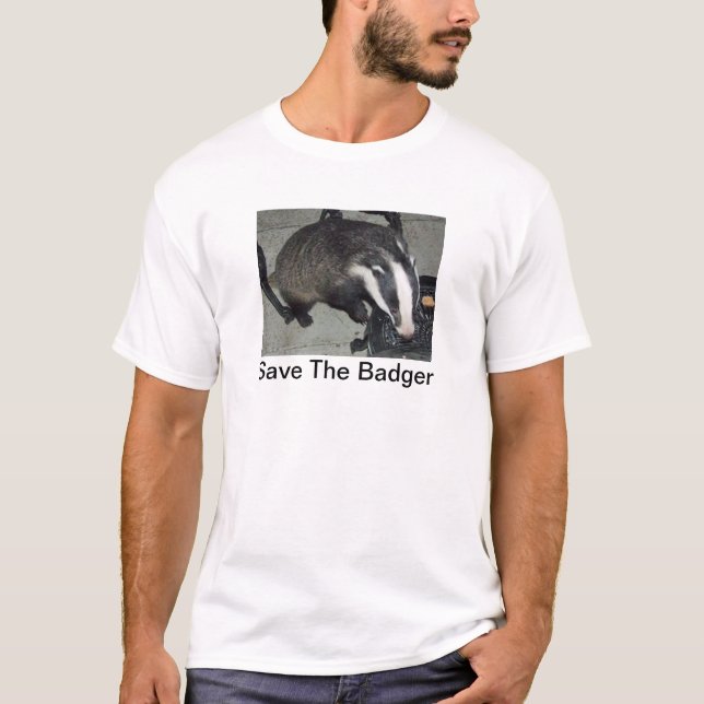 Save The Badger with Badger Pic T-shirts (Front)