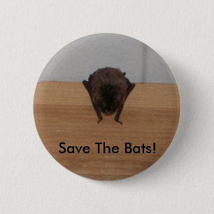 Save The Bats! wildlife Button