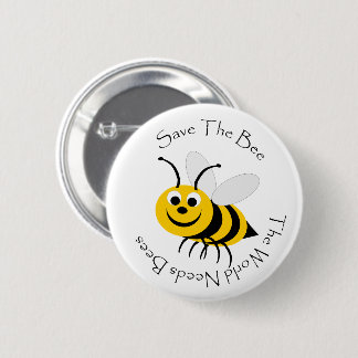 Save The Bee Design 2 Inch Round Button