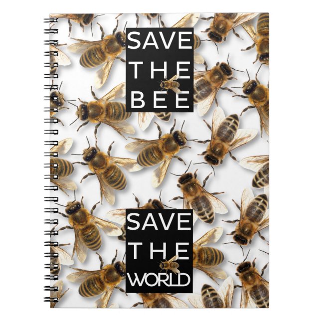 Save the Bee! Save the World! Boxed Bee Notebook (Front)