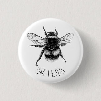 Save the Bees 1 Inch Round Button