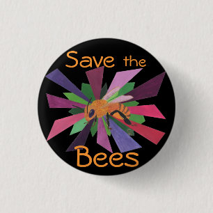 Save the Bees 1 Inch Round Button