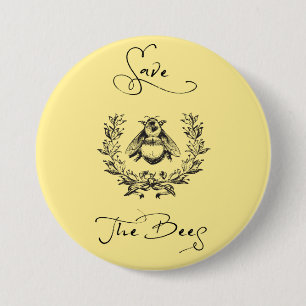 Save the Bees 3 Inch Round Button