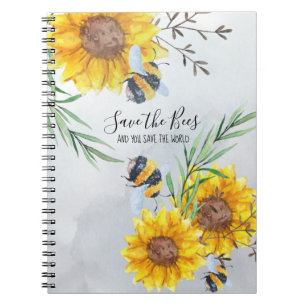 Save The Bees And You Save The World Personalized Notebook