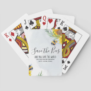Save The Bees And You Save The World Personalized Playing Cards
